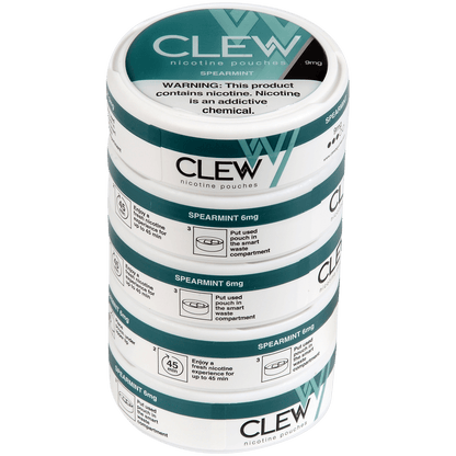 Clew Nicotine Pouches Spearmint 9 Mg 1/5 Tins
