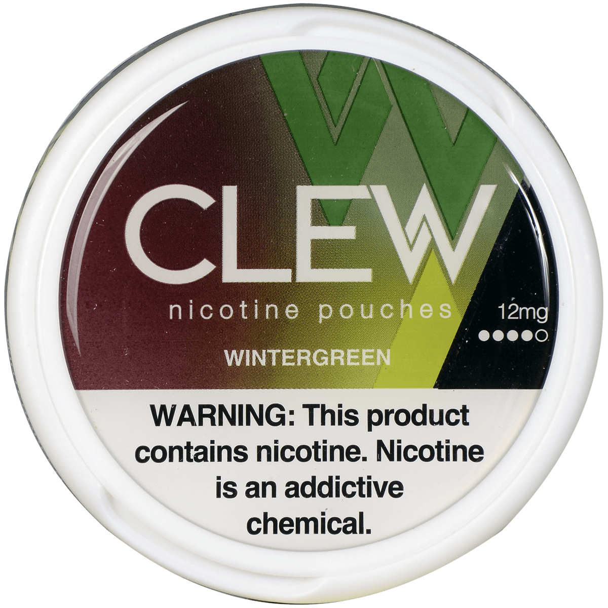 Clew Nicotine Pouches Wintergreen 12 Mg 1/5 Tins