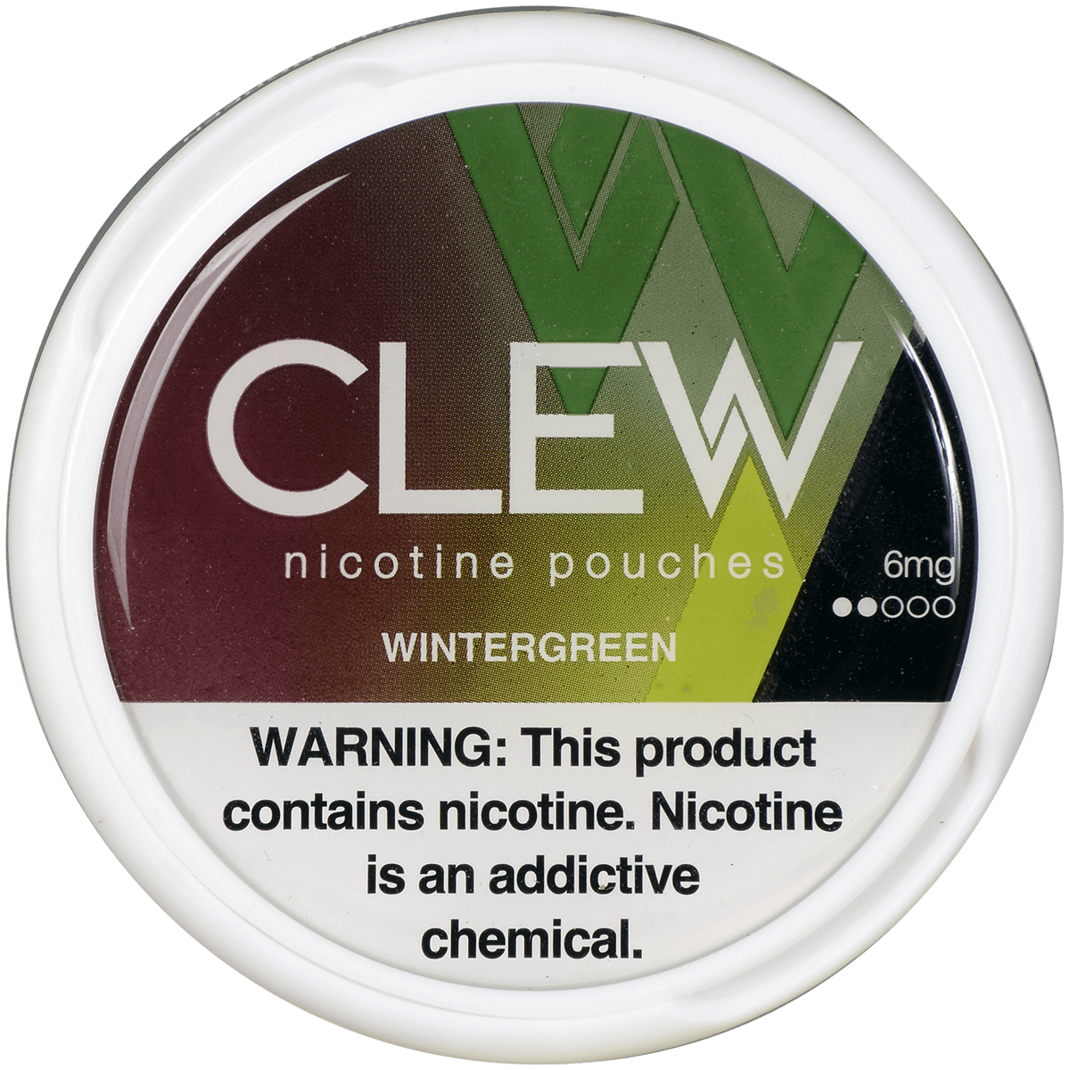 Clew Nicotine Pouches Wintergreen 6 Mg 1/5 Tins