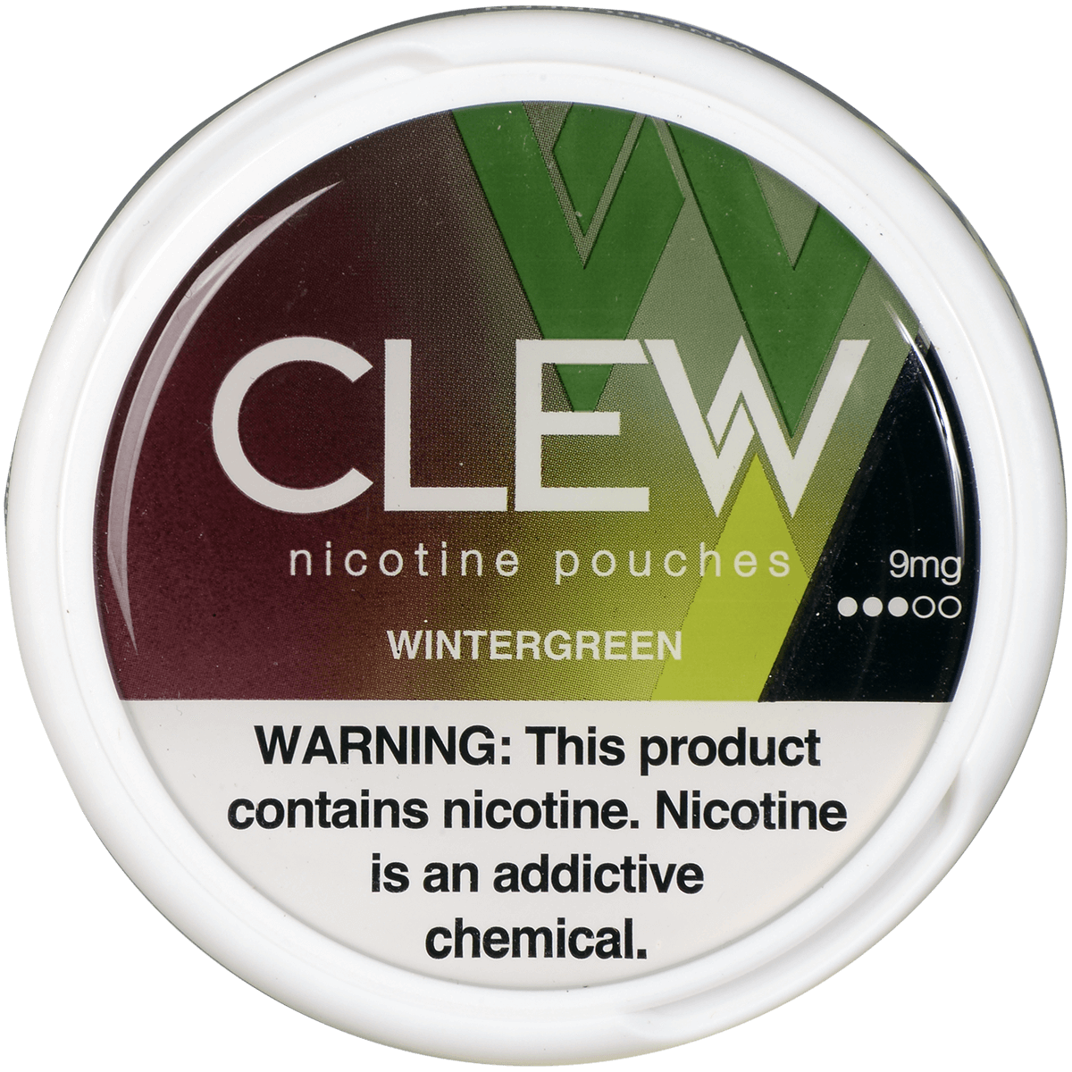 Clew Nicotine Pouches Wintergreen 9 Mg 1/5 Tins