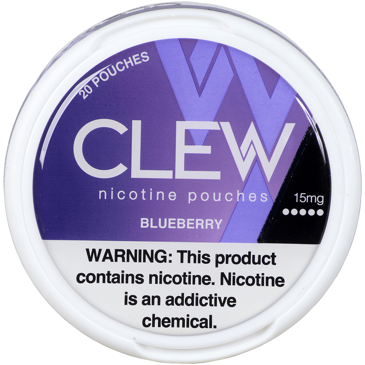 Clew Nicotine Pouches Blueberry 15Mg 1/5 Tins