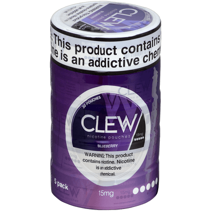 Clew Nicotine Pouches Blueberry 15Mg 1/5 Tins