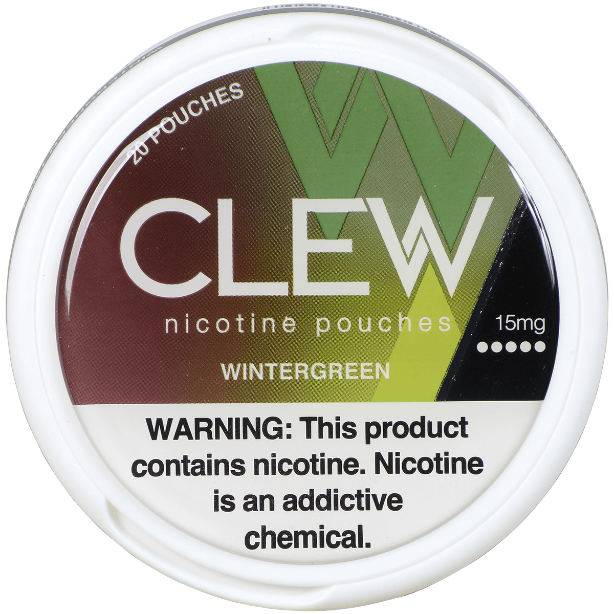 Clew Nicotine Pouches Wintergreen 15Mg 1/5 Tins