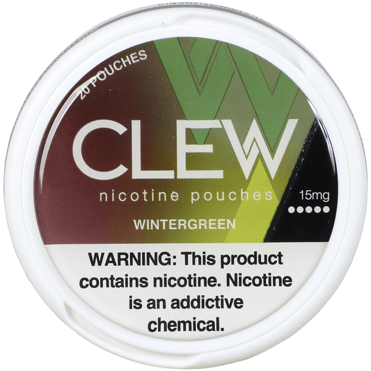 Clew Nicotine Pouches Wintergreen 15Mg 1/5 Tins