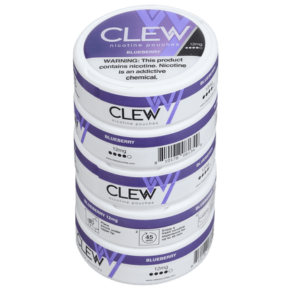 Clew Nicotine Pouches Blueberry 12 Mg 1/5 Tins