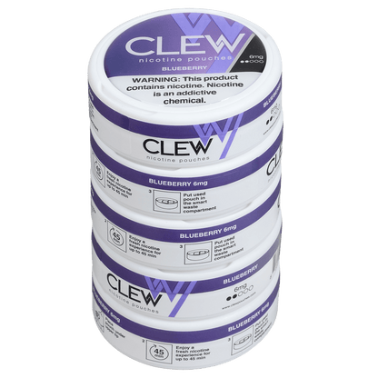 Clew Nicotine Pouches Blueberry 6 Mg 1/5 Tins