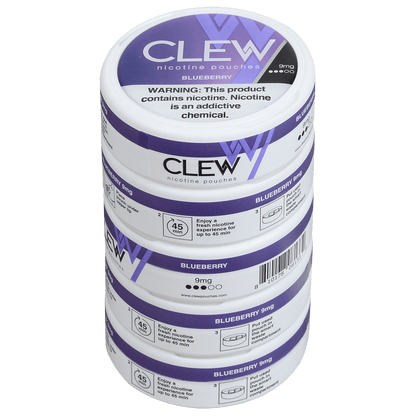 Clew Nicotine Pouches Blueberry 9 Mg 1/5 Tins