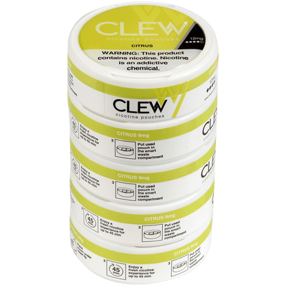 Clew Nicotine Pouches Citrus 12 Mg 1/5 Tins