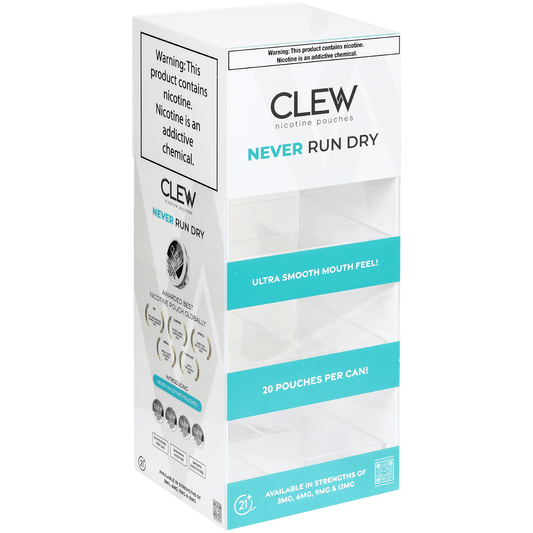 Clew Nicotine Pouches Empty Light Up Display