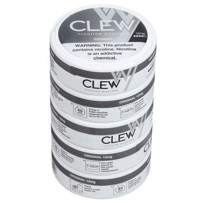 Clew Nicotine Pouches Original 12 Mg 1/5 Tins