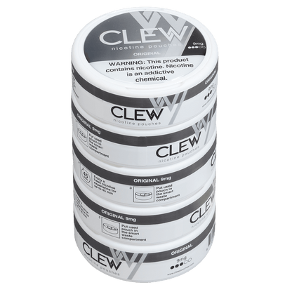 Clew Nicotine Pouches Original 9 Mg 1/5 Tins