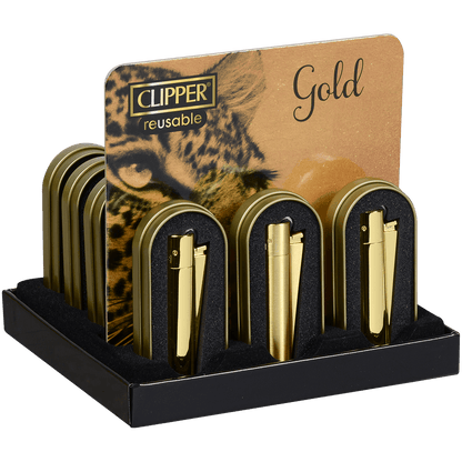 Clipper Classic Gold Metal 12Ct Display