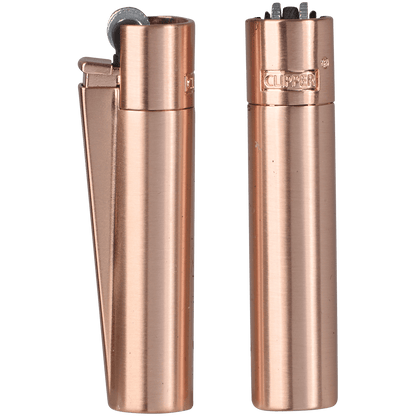 Clipper Cmp11 Metal Flint Lighter Rose Gold 12 Ct. Tray