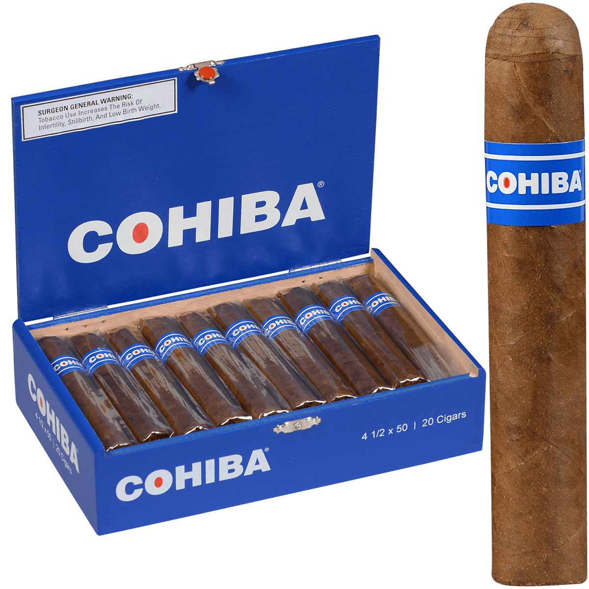 Cohiba Blue Rothschild 20 Ct. Box 4.50X50
