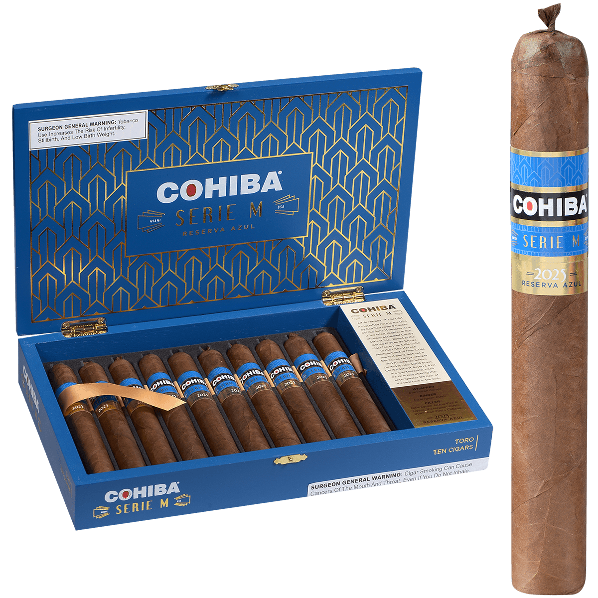 Limited Edition Cohiba Serie M Reserva Azul 10 Ct. 6.00X52