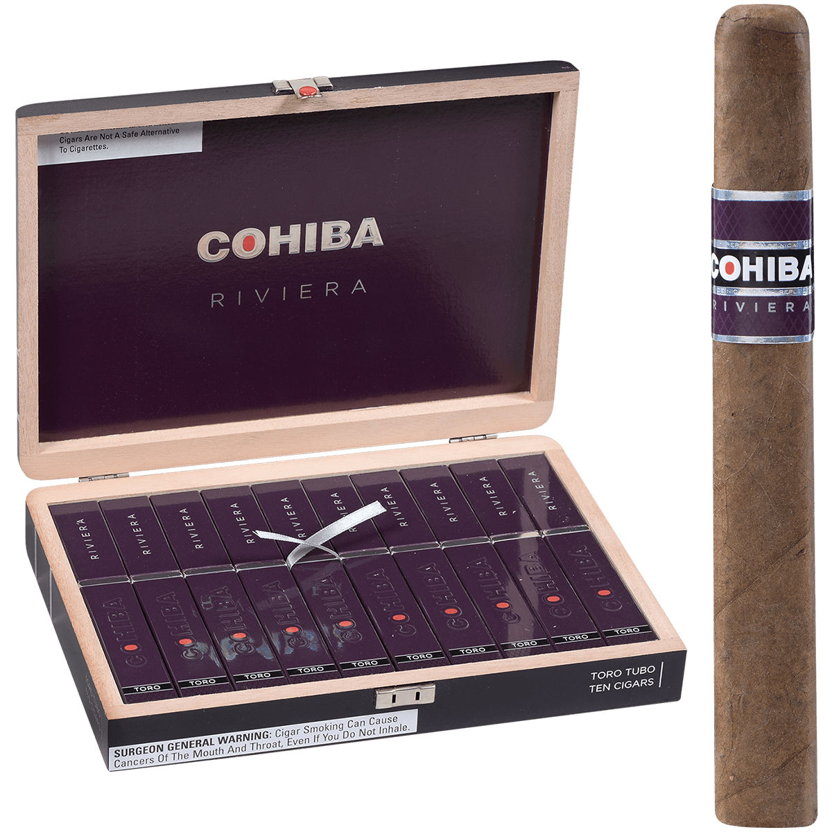 Cohiba Riviera Toro Tubo 10 Ct. Box 6.50X52