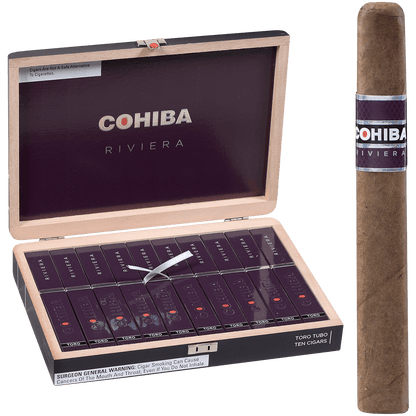 Cohiba Riviera Toro Tubo 10 Ct. Box 6.50X52