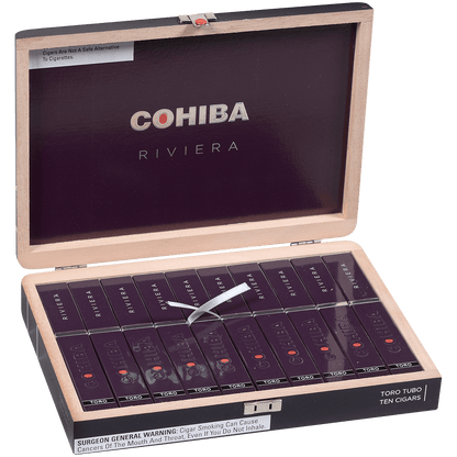 Cohiba Riviera Toro Tubo 10 Ct. Box 6.50X52