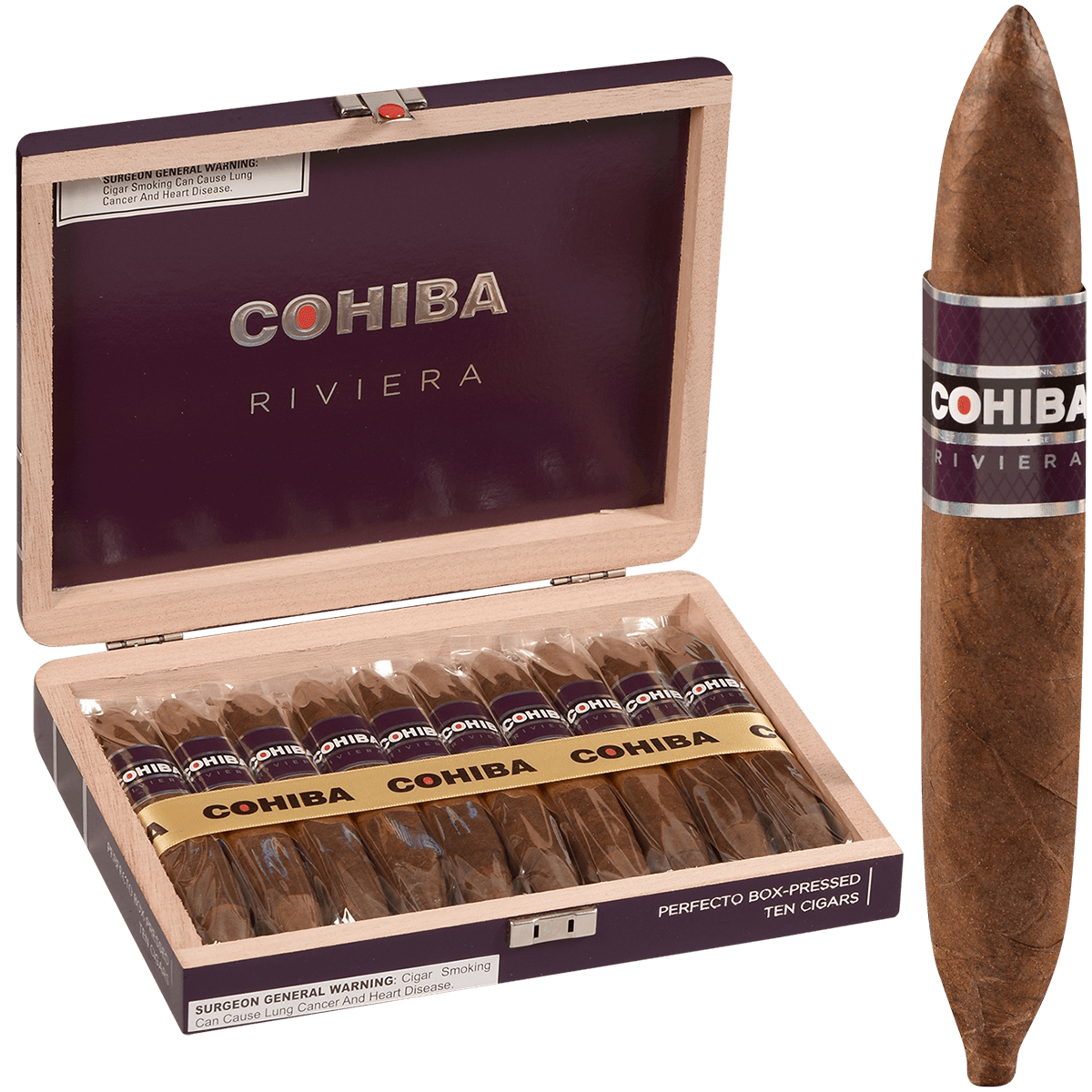Cohiba Riviera Perfecto 10 Ct. Box 6.00X60