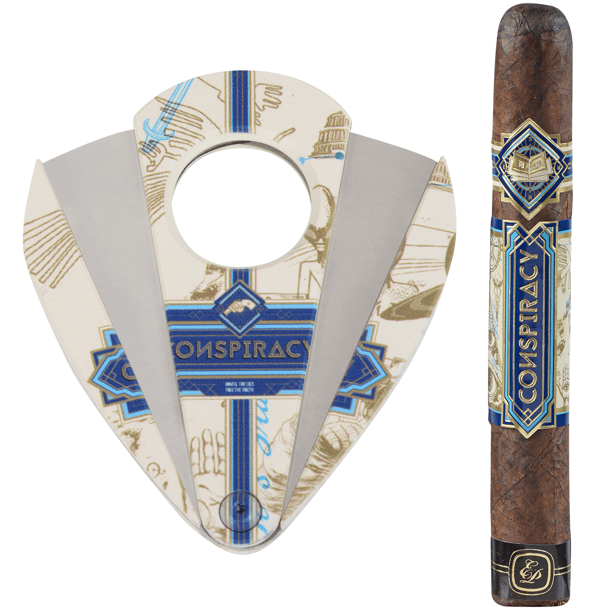 Conspiracy Toro Ecuador Connecticut 6X52 20 Ct Box In Travel Humidor With Xikar Cutter Gift Set