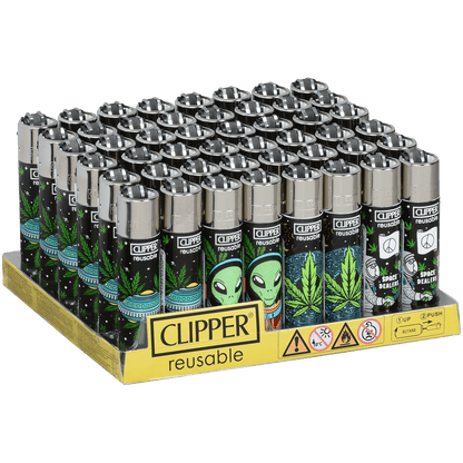Clipper Cp11 Alien Leaves Lighters 48Ct Tray