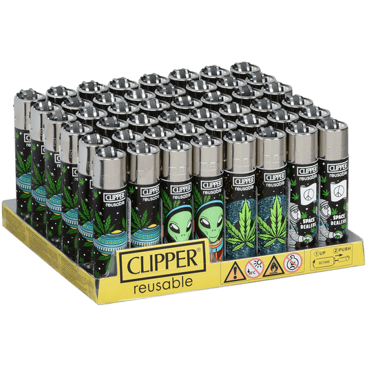 Clipper Cp11 Alien Leaves Lighters 48Ct Tray
