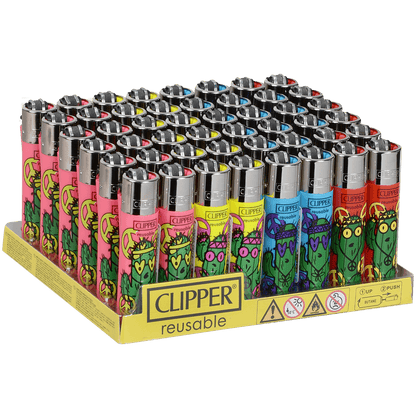 Clipper Cp11 Hippie Cactus Lighters 48Ct Tray