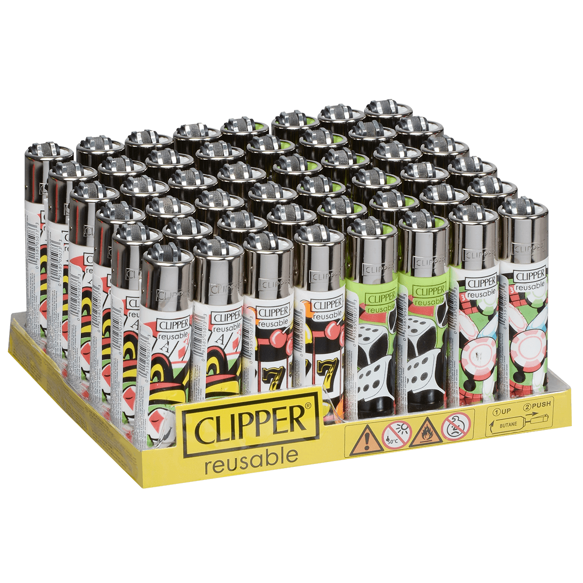 Clipper 11 Casino Games Bw 48 Ct Tray+ 5 Free Lighters