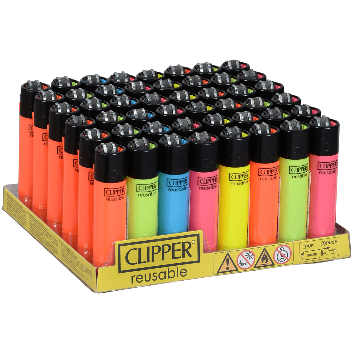 Clipper Cp11 Solid Fluorescent Colors 48Ct Tray