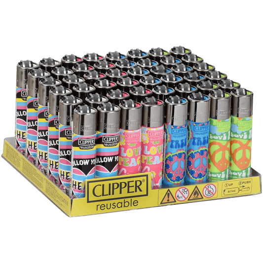 Clipper Cp11 60S Psychedlic Lighters 48Ct Tray