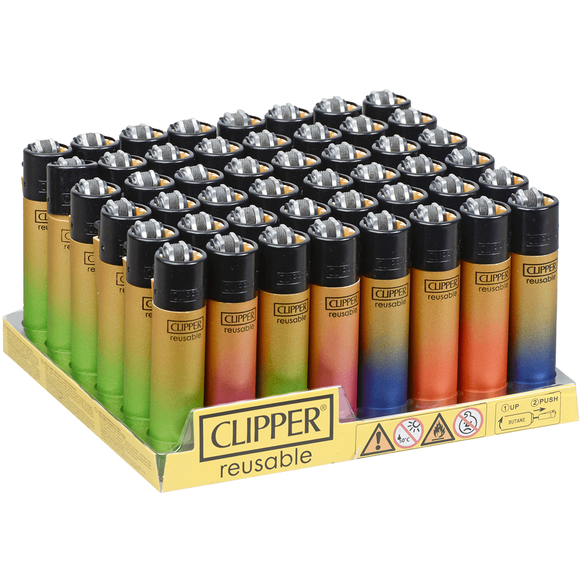 Clipper Cp11 Painted Metallic Gradient Gold 48Ct Tray
