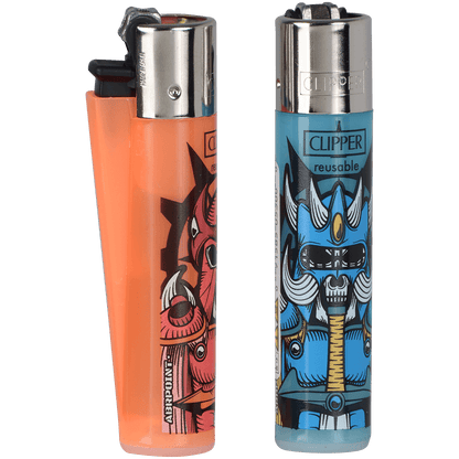 Clipper Cp11 Skulls Mix 1 Lighters 48Ct Tray