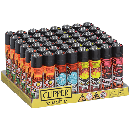 Clipper Cp11 Summer Skulls Lighters 48Ct Tray