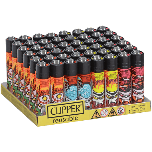 Clipper Cp11 Summer Skulls Lighters 48Ct Tray