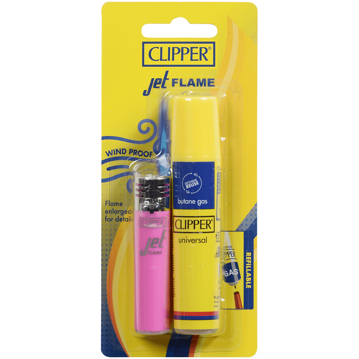 Clipper Ckj11 Jetflame Lighter + 16Ml Butane Refill Blister Pack 1 12Ct