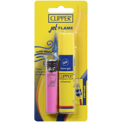 Clipper Ckj11 Jetflame Lighter + 16Ml Butane Refill Blister Pack 1 12Ct