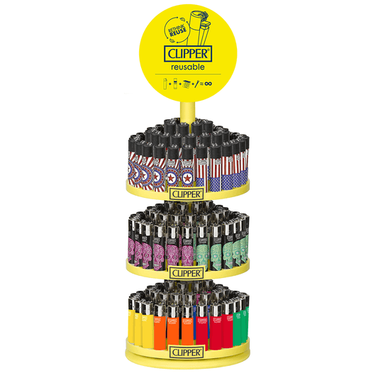 Clipper Cp11 Carousel Mix Lighter Display 144Ct+12F