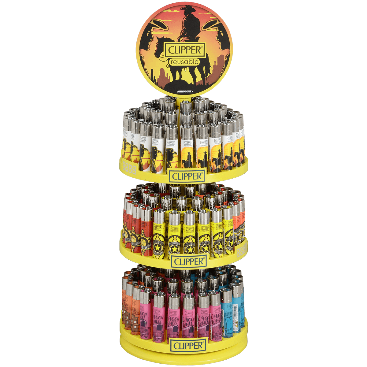 Clipper Cp11 Cowboy Life 144 Ct. 3-Tier Carousel + 12 Foc