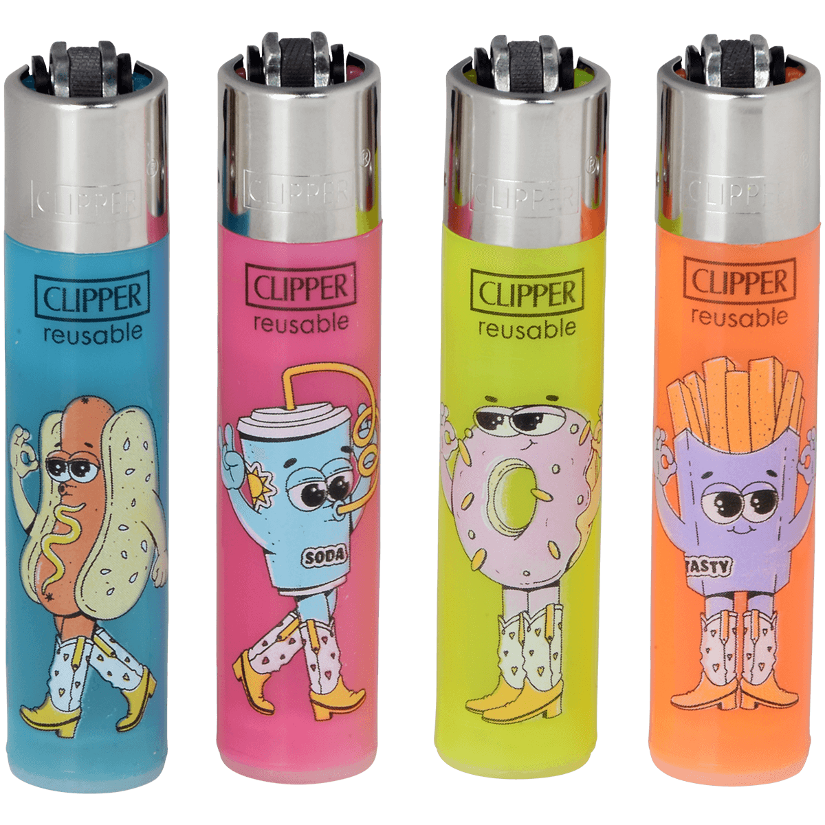 Lighters Clipper 96 Cp11 + 48 Cp22 Food Mix 3-Tier Carousel 144 Ct. + 12 Free Lighters