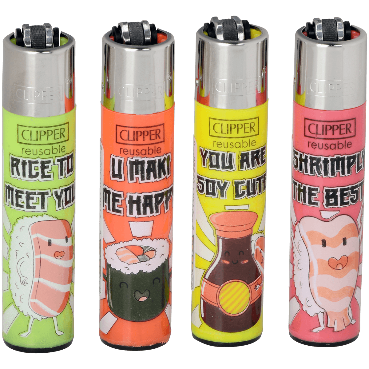 Lighters Clipper 96 Cp11 + 48 Cp22 Food Mix 3-Tier Carousel 144 Ct. + 12 Free Lighters