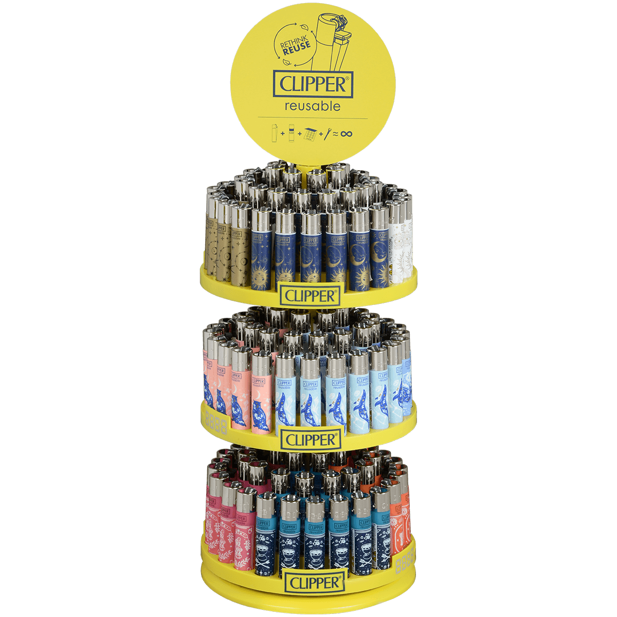 Clipper Cp11 Mystical Destiny 3-Tier Carousel 144 Ct. + 12 Free Lighters