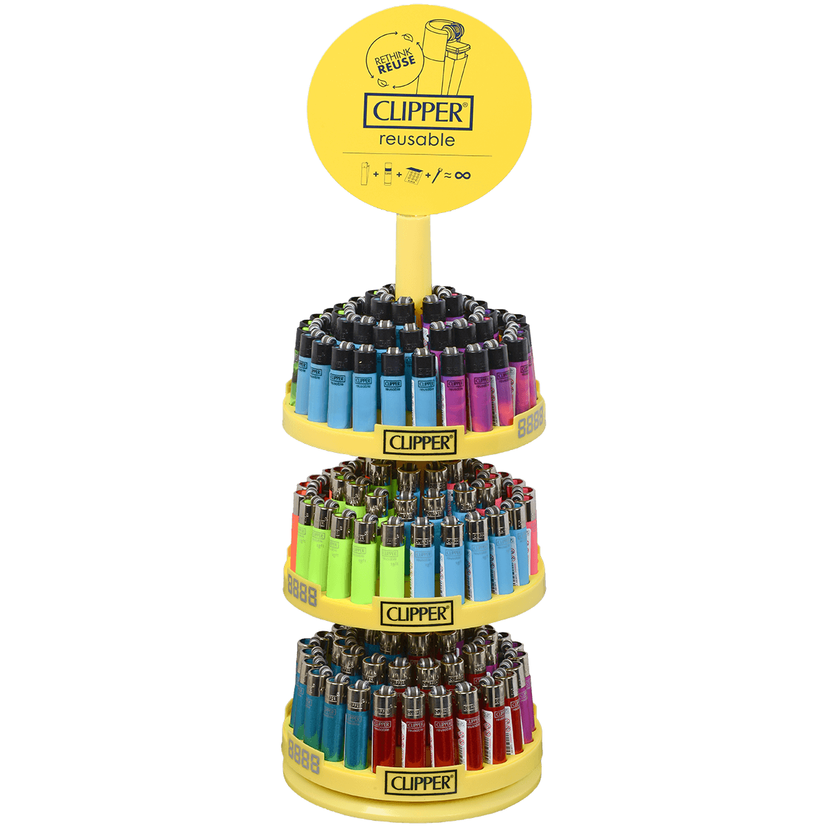 Clipper Cp22 Painted Mix 14 3-Tier Carousel 144 Ct.