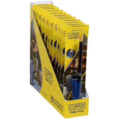 Clipper Tube Plus Classic Lighter Painted Blister Pack 1 12Ct