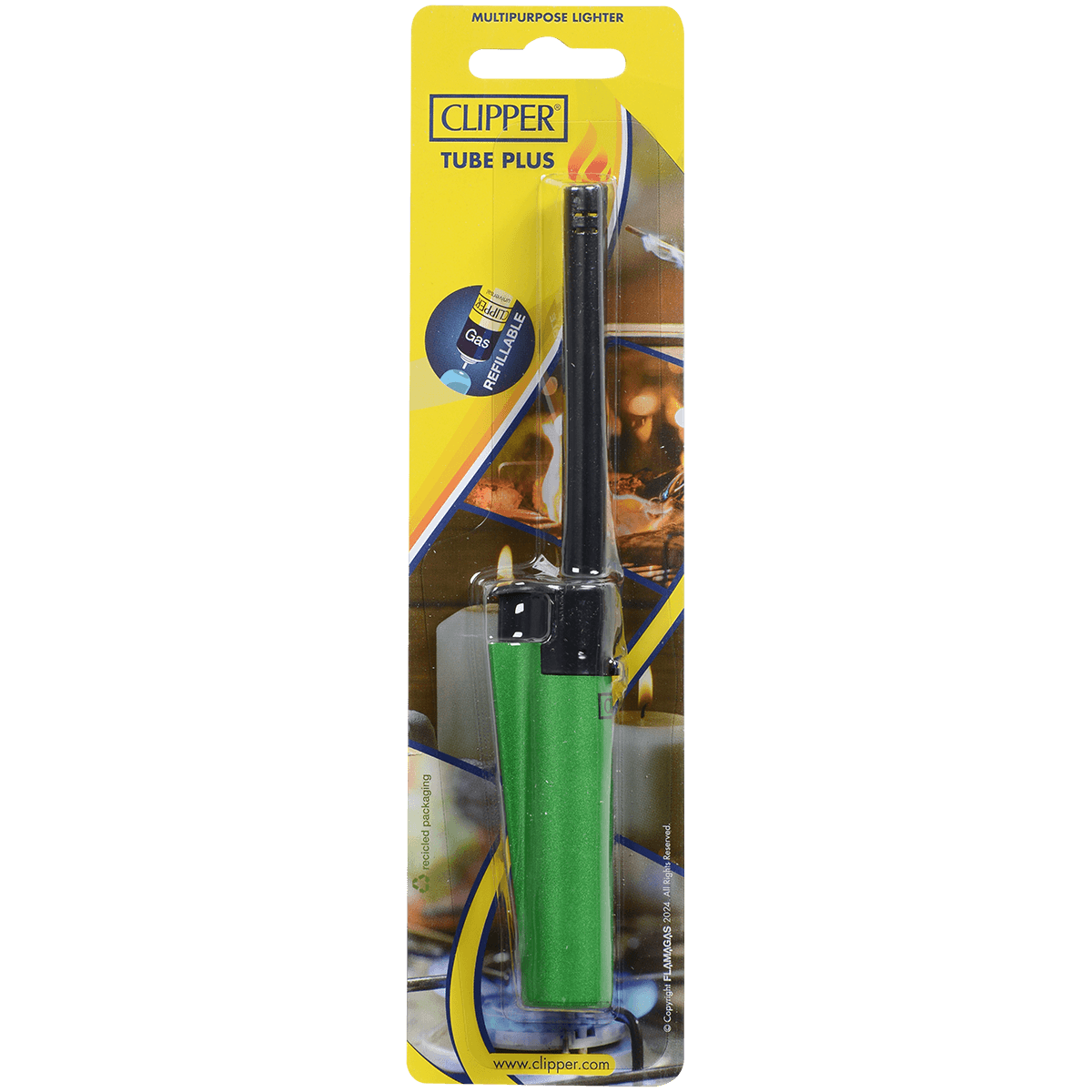 Clipper Tube Plus Classic Lighter Painted Blister Pack 1 12Ct