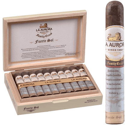 La Aurora Family Creed Fuerte Sol Robusto Box Pressed 5X50 20Ct Box