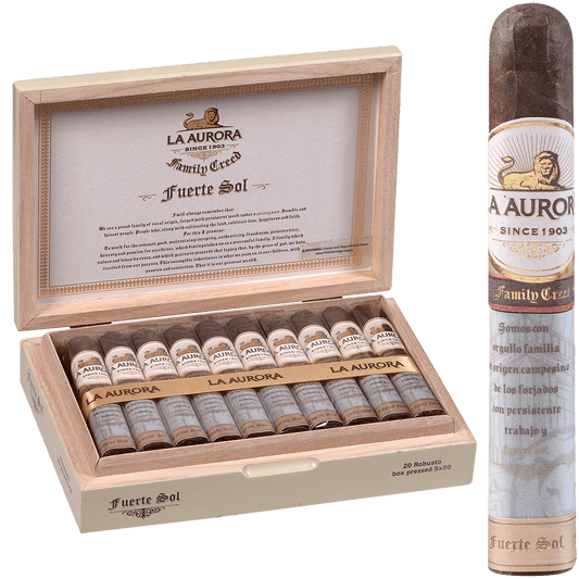 La Aurora Family Creed Fuerte Sol Robusto Box Pressed 5X50 20Ct Box