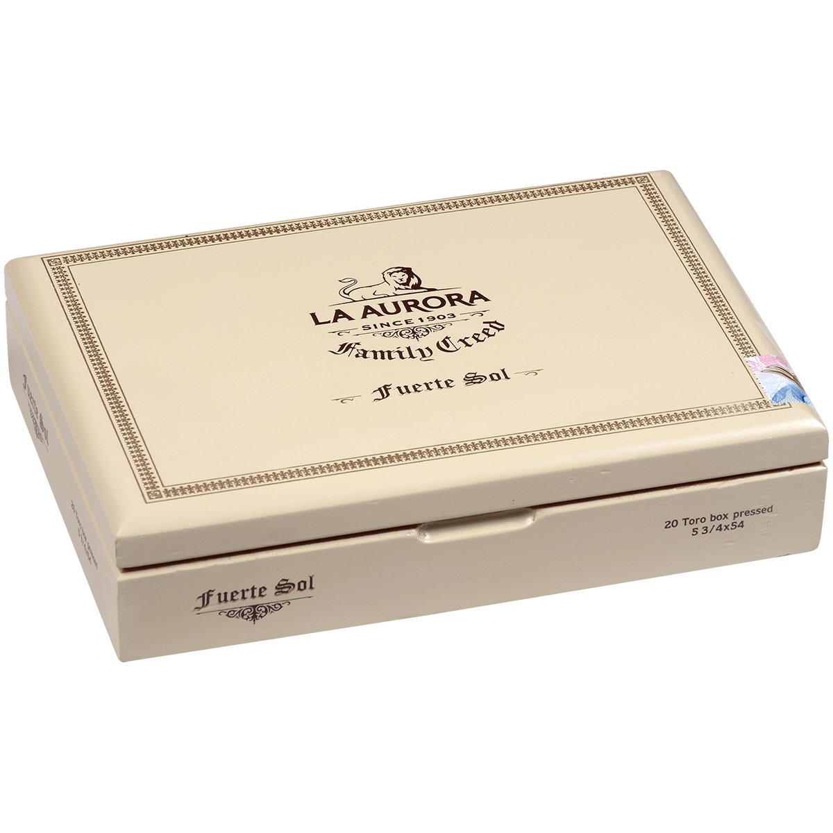 La Aurora Family Creed Fuerte Sol Toro Box Pressed 6X58 20Ct Box