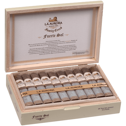 La Aurora Family Creed Fuerte Sol Toro Box Pressed 6X58 20Ct Box