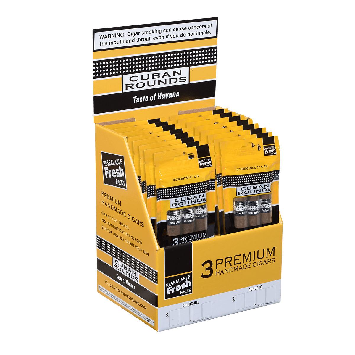 Cuban Rounds Fresh Pack Corrugated Display W Posm