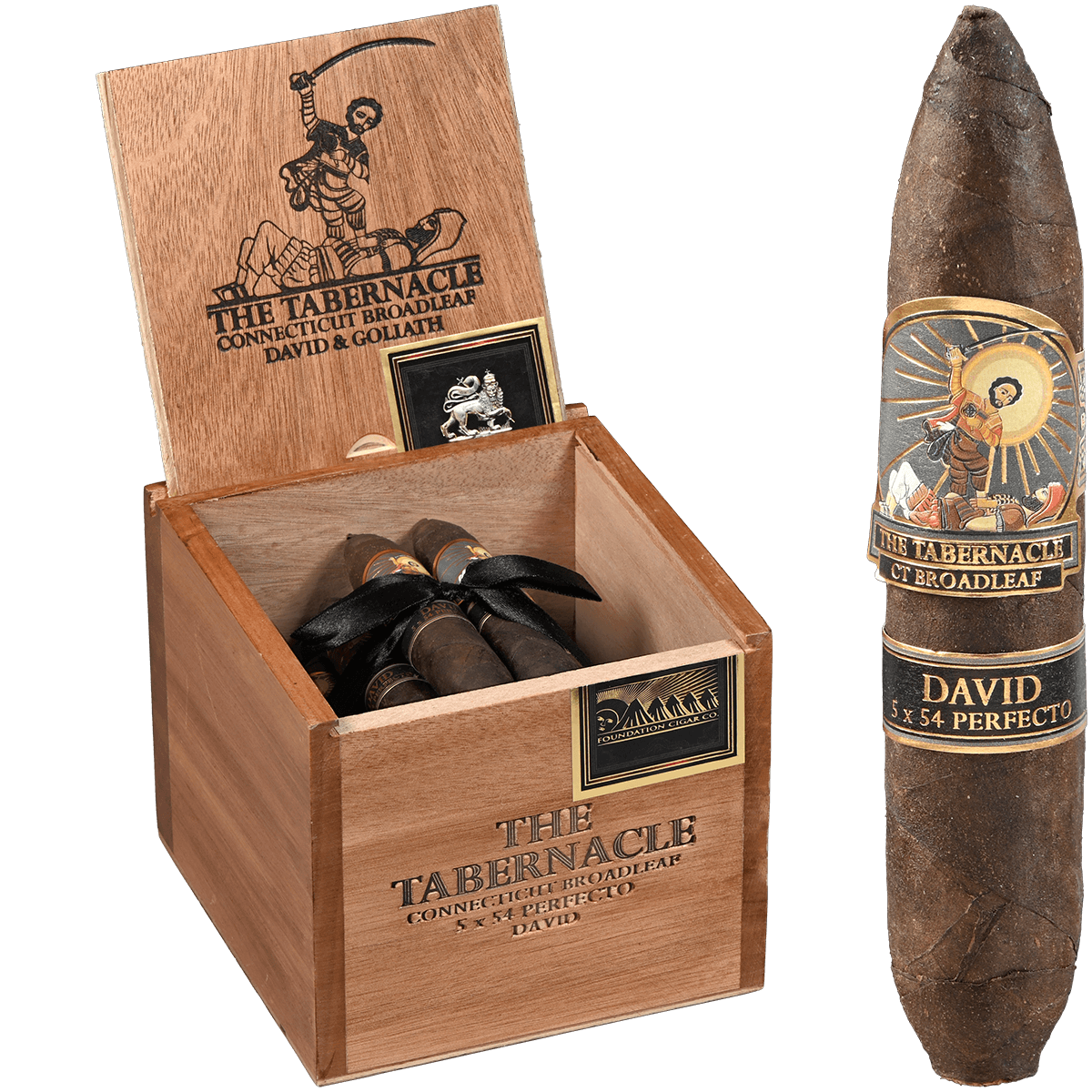 FOUNDATION TABERNACLE CT BROADLEAF DAVID PERFECTO 25CT.  5x54